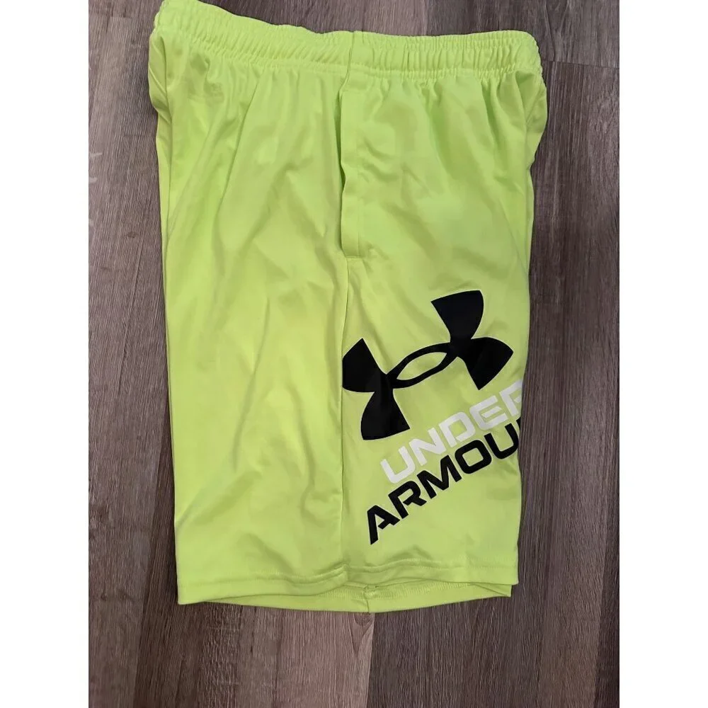 Under Armour Bright Yellow gym shorts size youth large